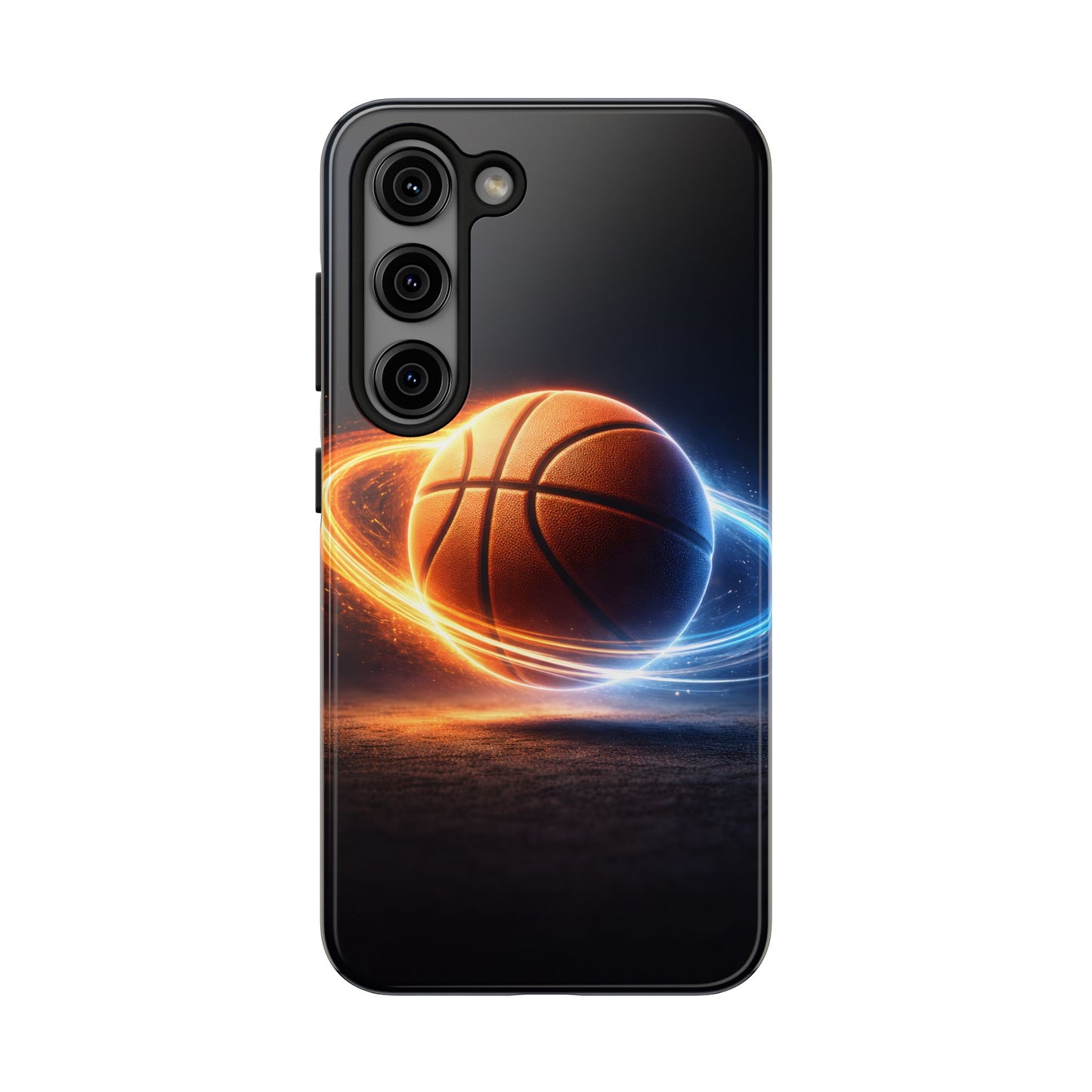 Cosmic Basketball Energy Tough Case - Neon Rings Athletic Cover for iPhone & Samsung