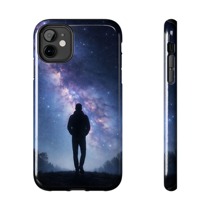 Milky Way Stargazer Tough Case - Celestial Galaxy Silhouette Cover for iPhone & Samsung