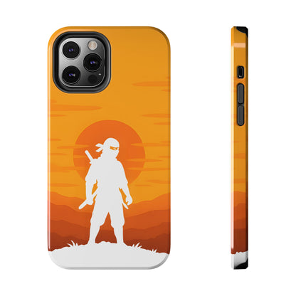 Sunset Shinobi Silhouette Tough Case - Minimalist Ninja Cover for iPhone & Samsung