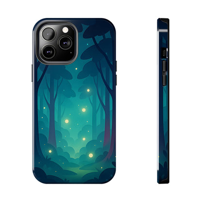 Enchanted Forest Fireflies Case - Mystic Nature Tough Cover for iPhone & Samsung