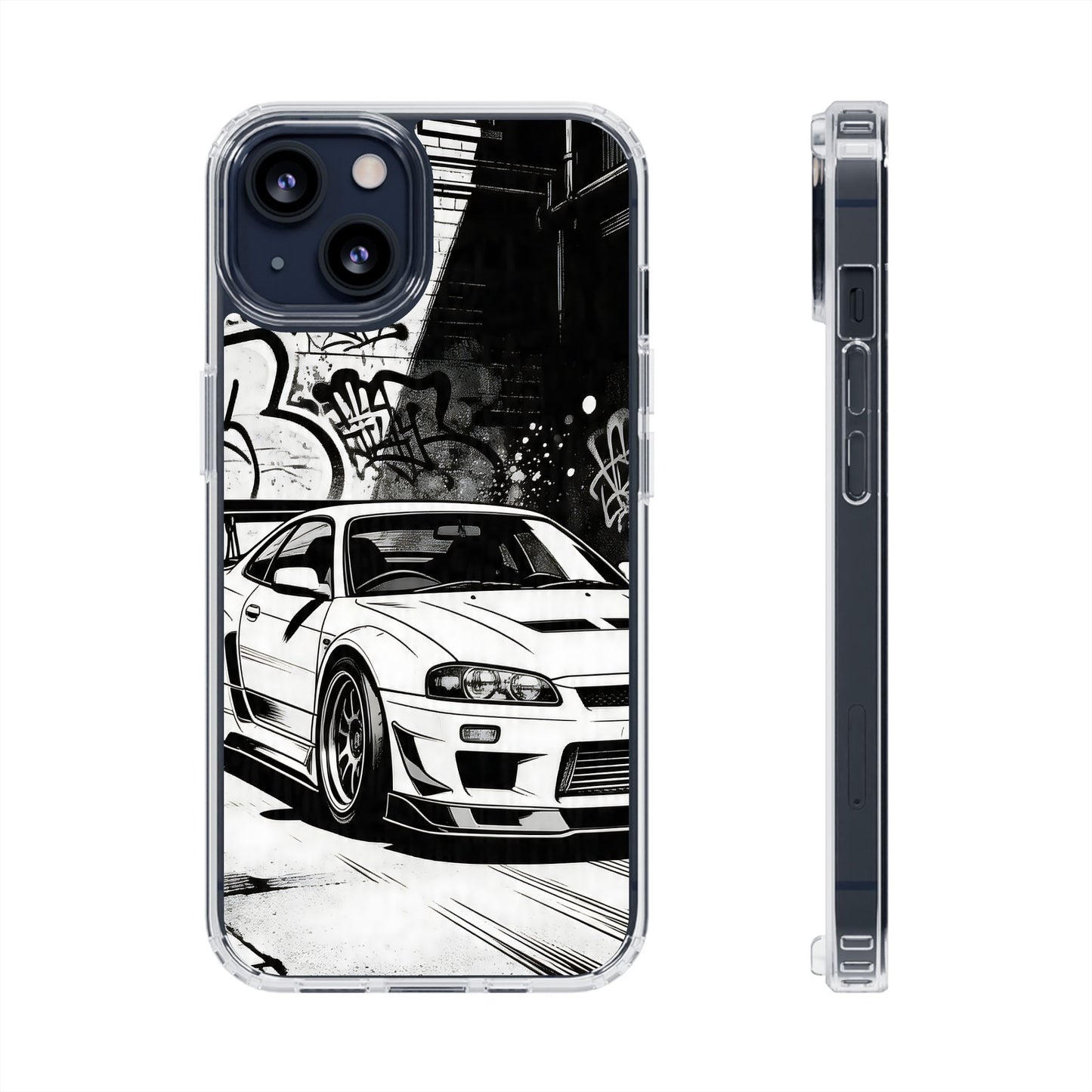 Monochrome Urban Drift Case - MagSafe Compatible JDM Clear Cover