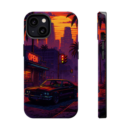 Lofi Midnight Drive: Retro Muscle Car MagSafe Case