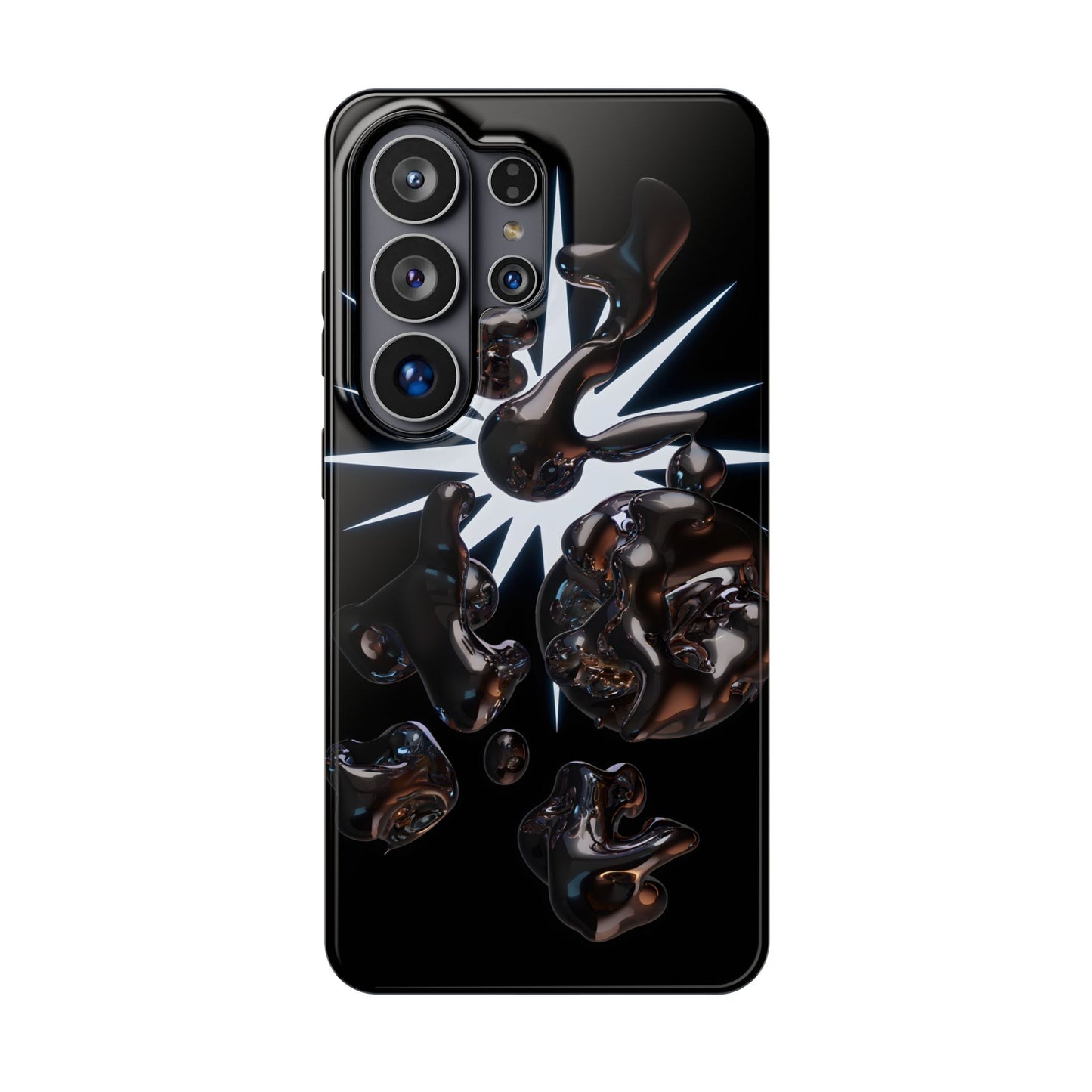 Liquid Chrome 3D Bubbles Magnetic Impact Case