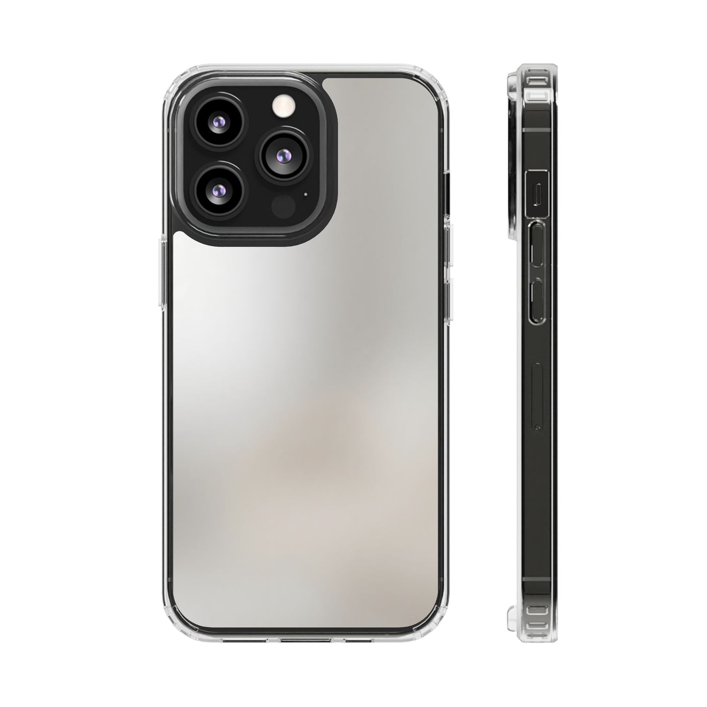 Frosted Silver Aura Clear Case - MagSafe Compatible Minimalist Cover