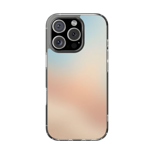 Coastal Dawn Clear Case - MagSafe Compatible Pastel Gradient Cover