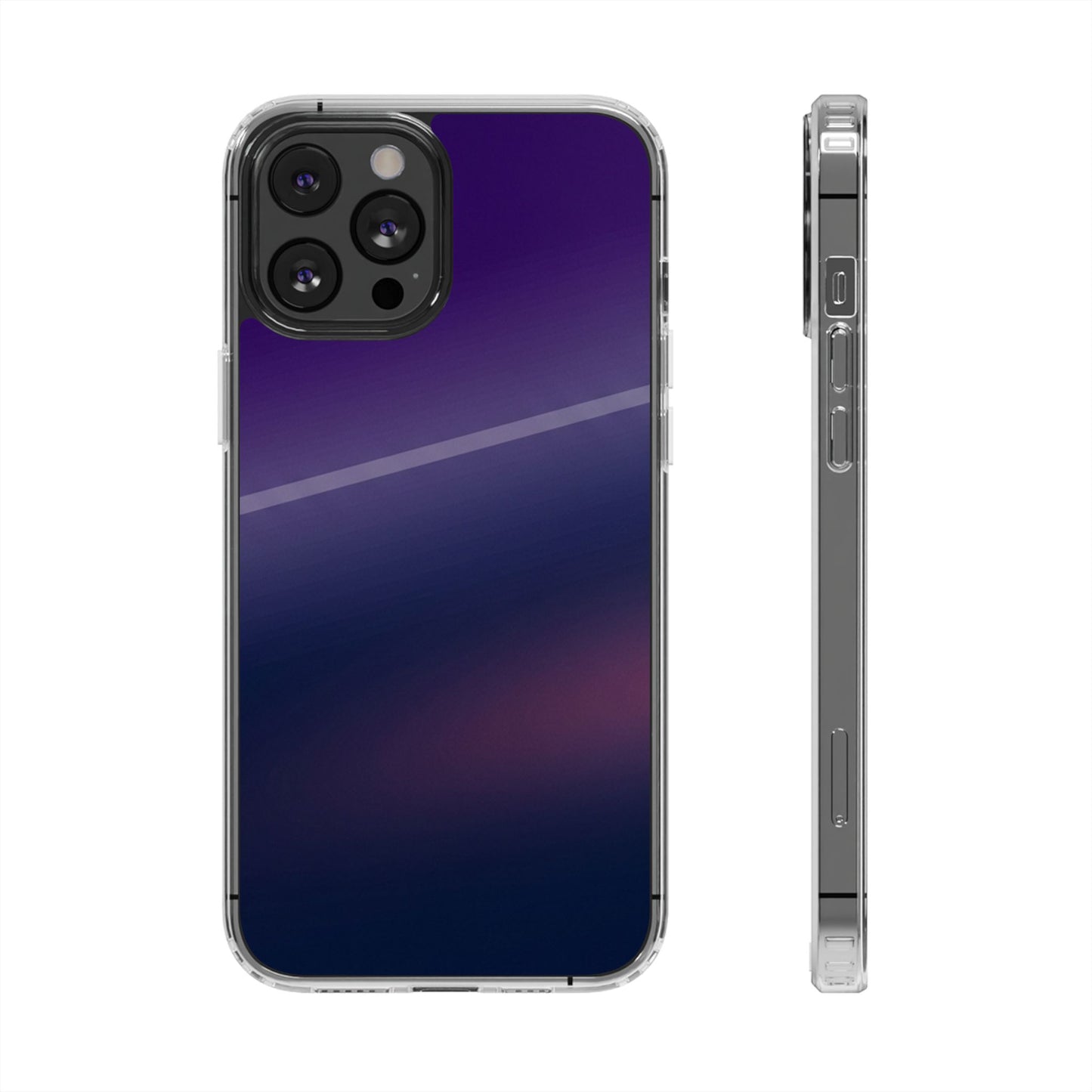 Midnight Aura Clear Case - MagSafe Compatible Dark Gradient Cover