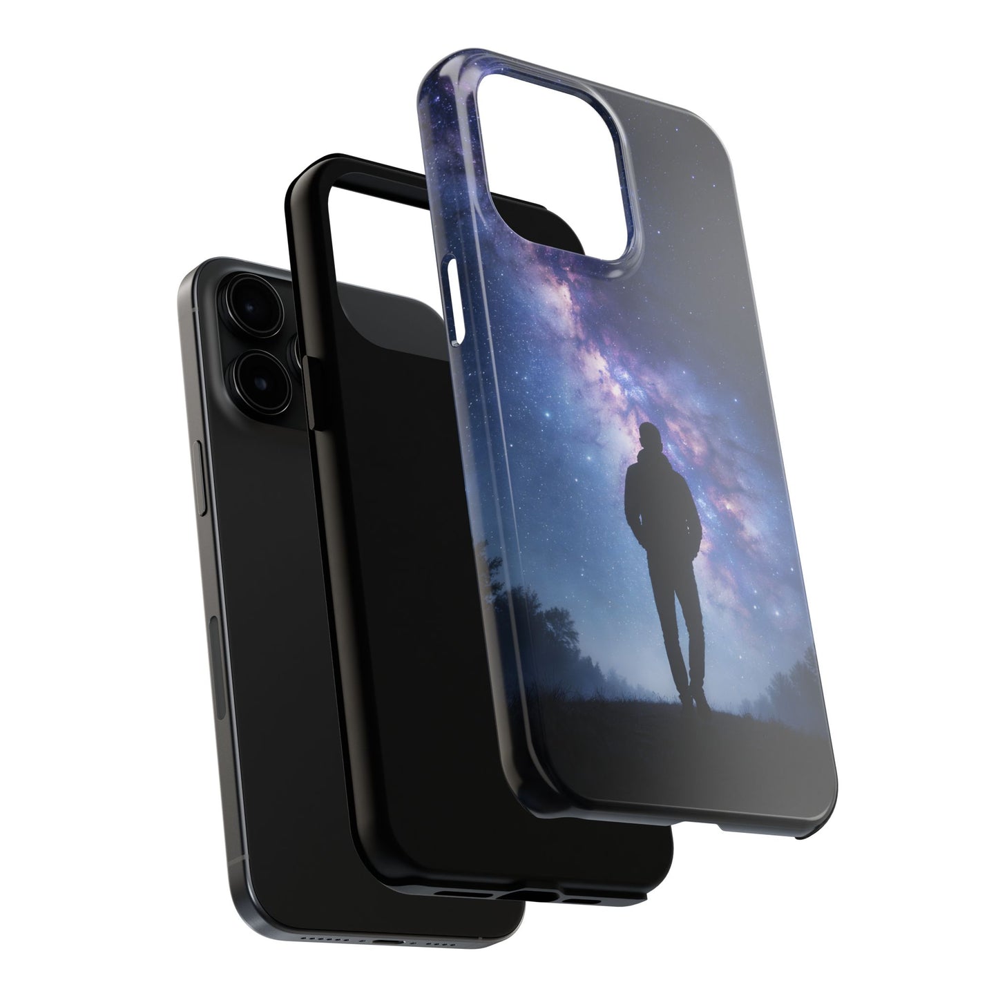 Milky Way Stargazer Tough Case - Celestial Galaxy Silhouette Cover for iPhone & Samsung
