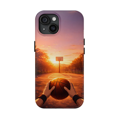 Golden Hour Court Tough Case - Immersive Basketball POV Protective Cover