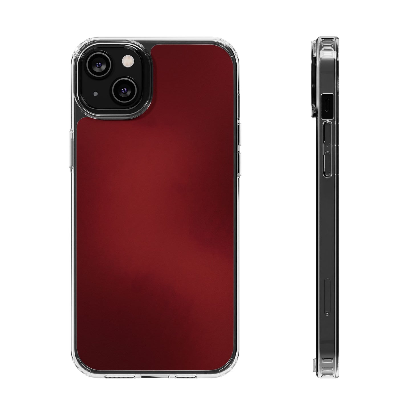 Deep Crimson Aura Clear Case - Premium MagSafe Minimalist Cover