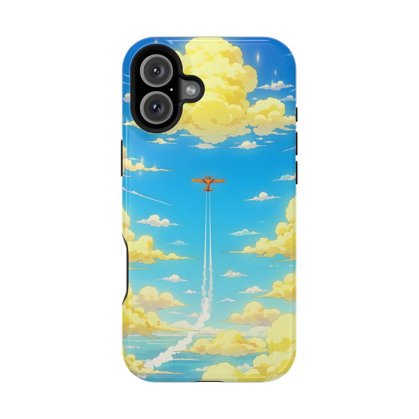 Cinematic Flight: Vintage Airplane Anime Sky MagSafe Case