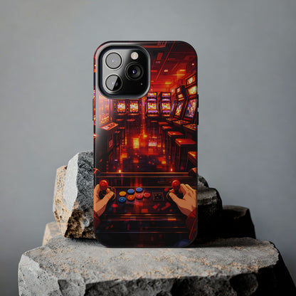 Retro Arcade Game POV Tough Case - Cyber City Gaming Cover for iPhone & Samsung