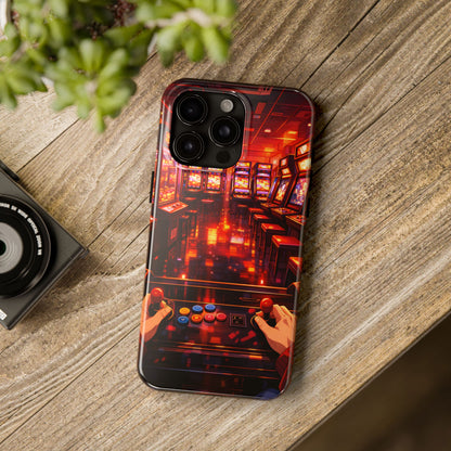 Retro Arcade Game POV Tough Case - Cyber City Gaming Cover for iPhone & Samsung