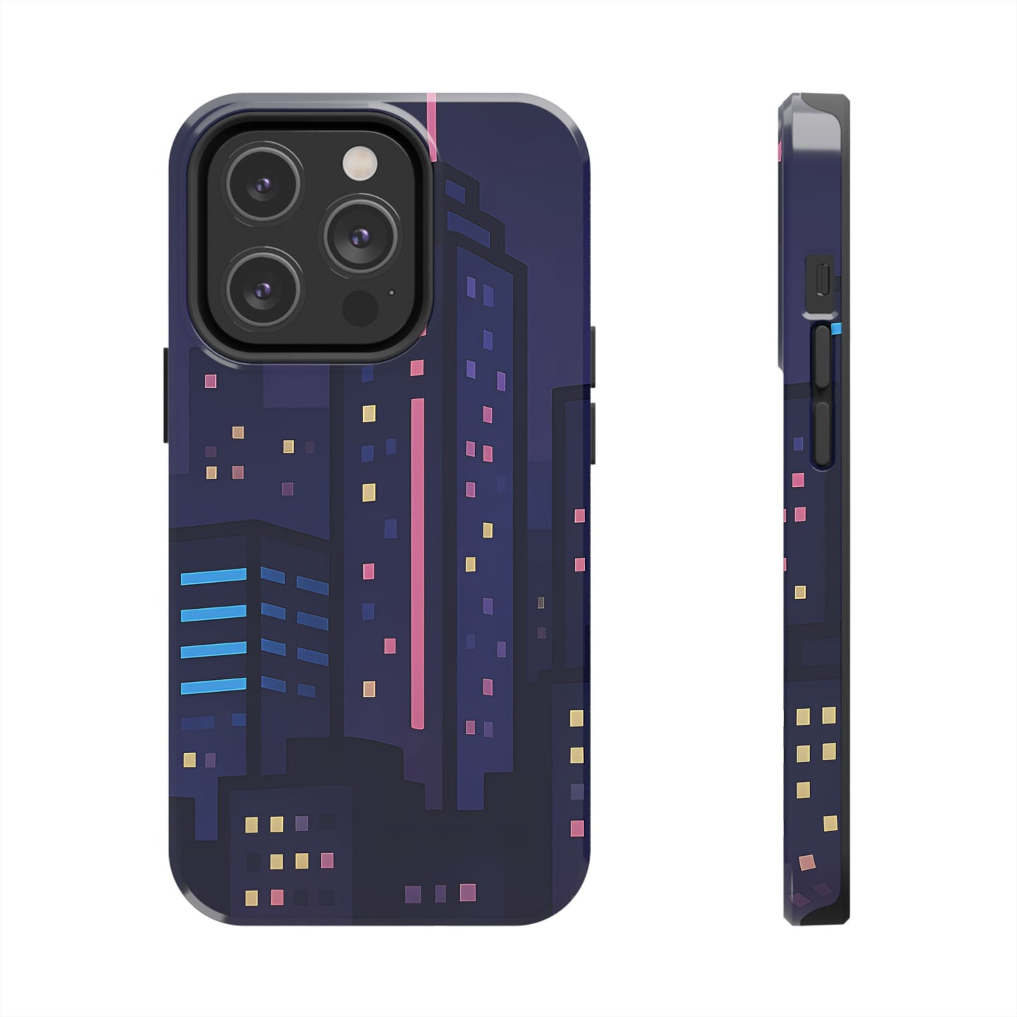 Lo-Fi Night City Tough Case - Pastel Urban Skyline Cover for iPhone & Samsung