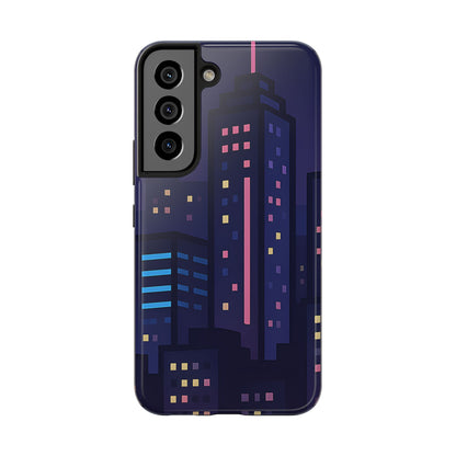 Lo-Fi Night City Tough Case - Pastel Urban Skyline Cover for iPhone & Samsung