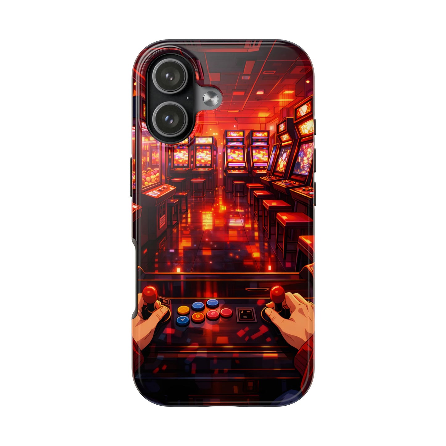 Retro Arcade Game POV Tough Case - Cyber City Gaming Cover for iPhone & Samsung