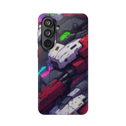 Cyber Armor: Battle-Worn Mecha Print MagSafe Case