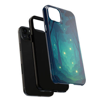 Enchanted Forest Fireflies Case - Mystic Nature Tough Cover for iPhone & Samsung