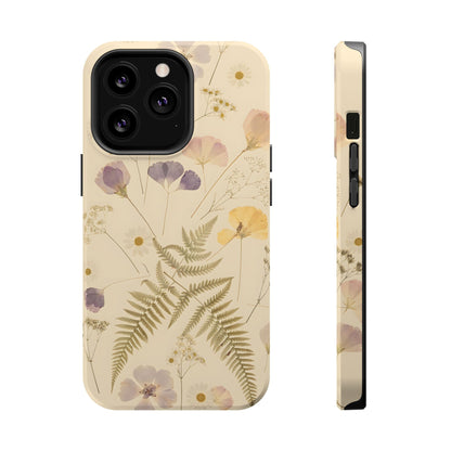 Pressed Wildflowers Vintage Herbarium Magnetic Case