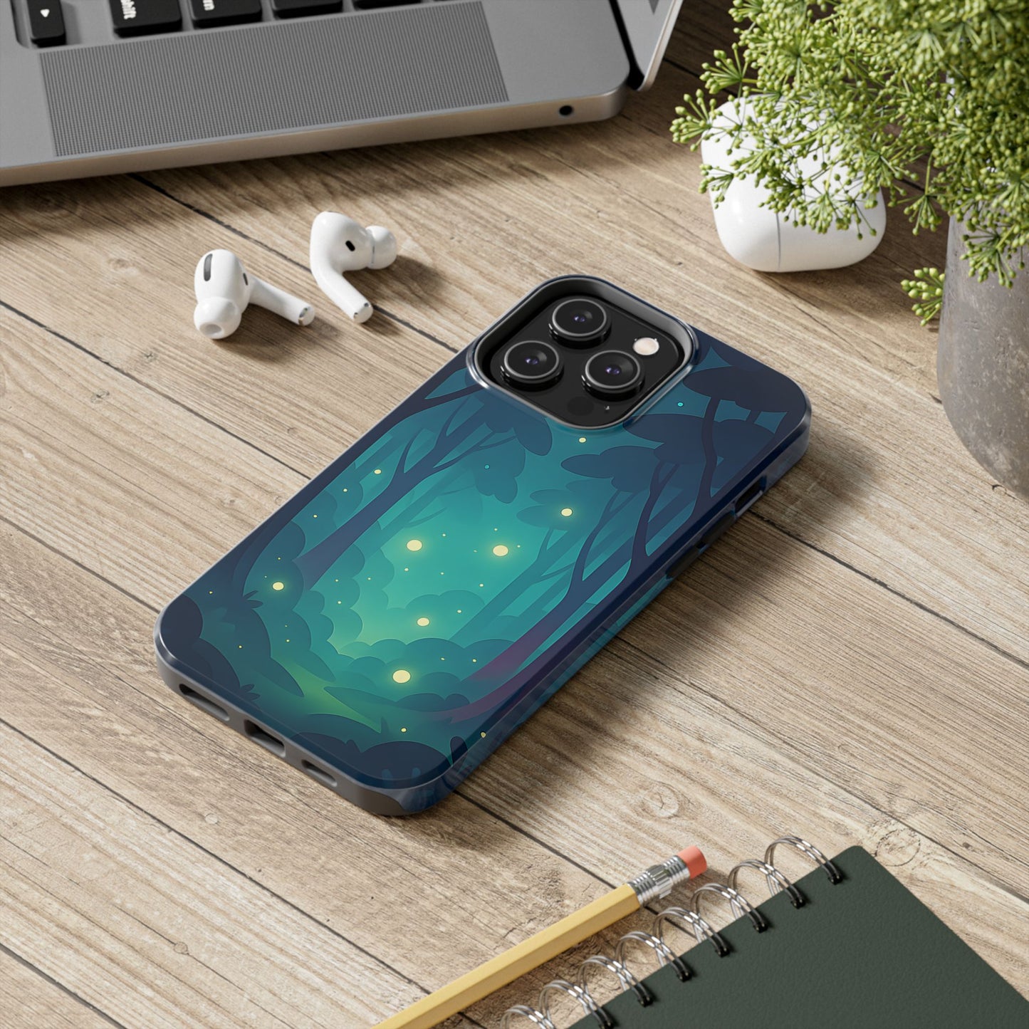 Enchanted Forest Fireflies Case - Mystic Nature Tough Cover for iPhone & Samsung