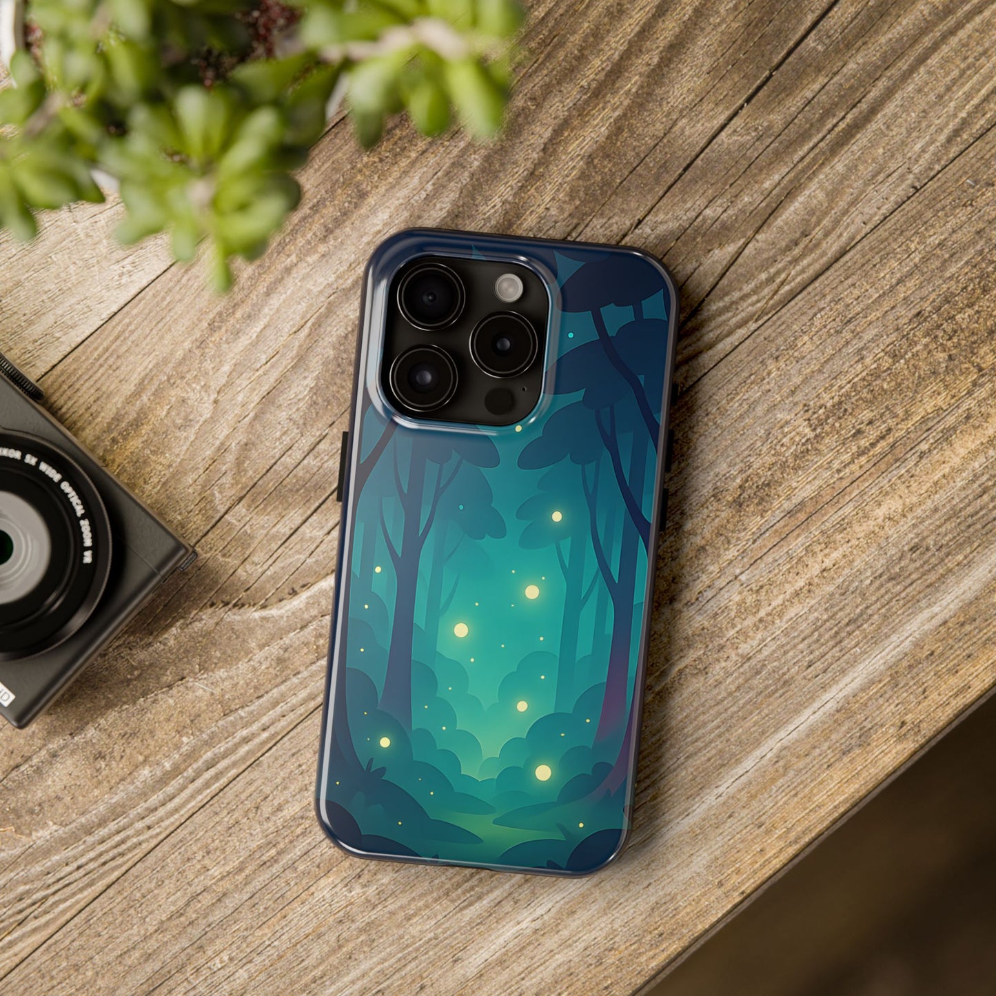 Enchanted Forest Fireflies Case - Mystic Nature Tough Cover for iPhone & Samsung
