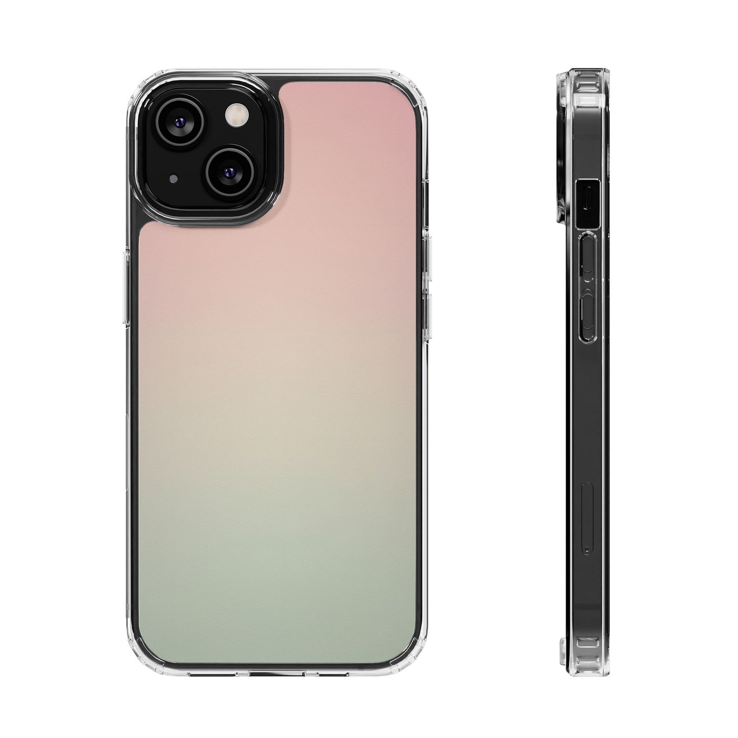 Ethereal Dawn Aura Clear Case - MagSafe Compatible Pastel Gradient