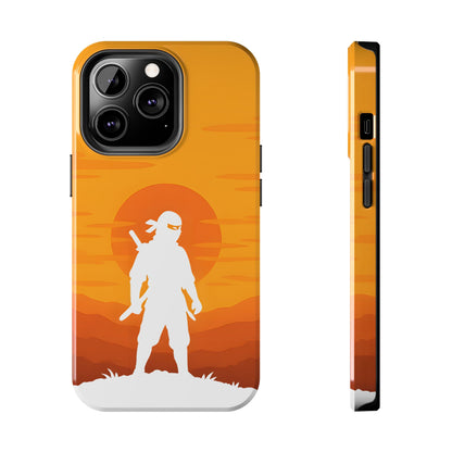 Sunset Shinobi Silhouette Tough Case - Minimalist Ninja Cover for iPhone & Samsung