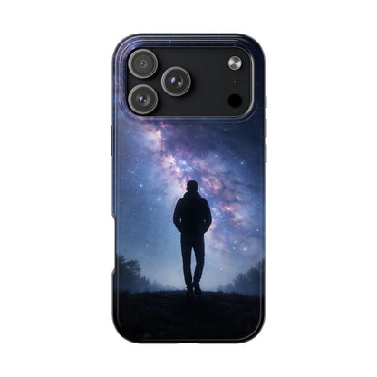 Milky Way Stargazer Tough Case - Celestial Galaxy Silhouette Cover for iPhone & Samsung