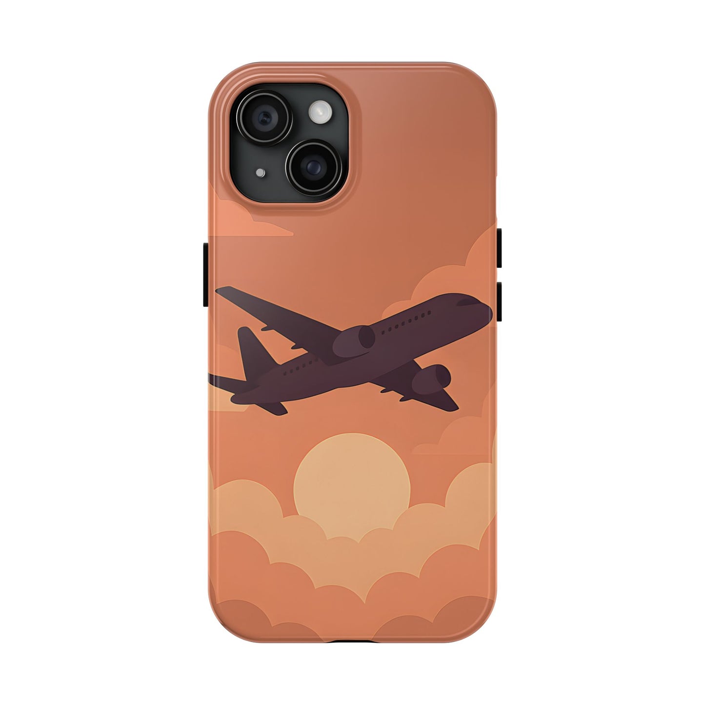 Golden Skies Airplane Tough Case - Minimalist Aviation Cover for iPhone & Samsung