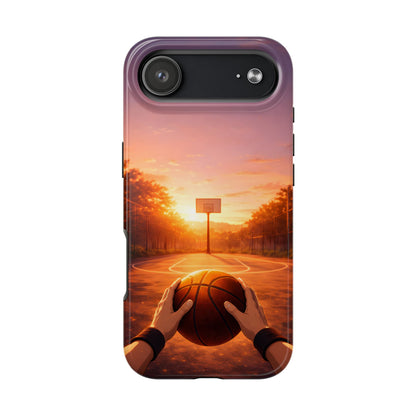 Golden Hour Court Tough Case - Immersive Basketball POV Protective Cover
