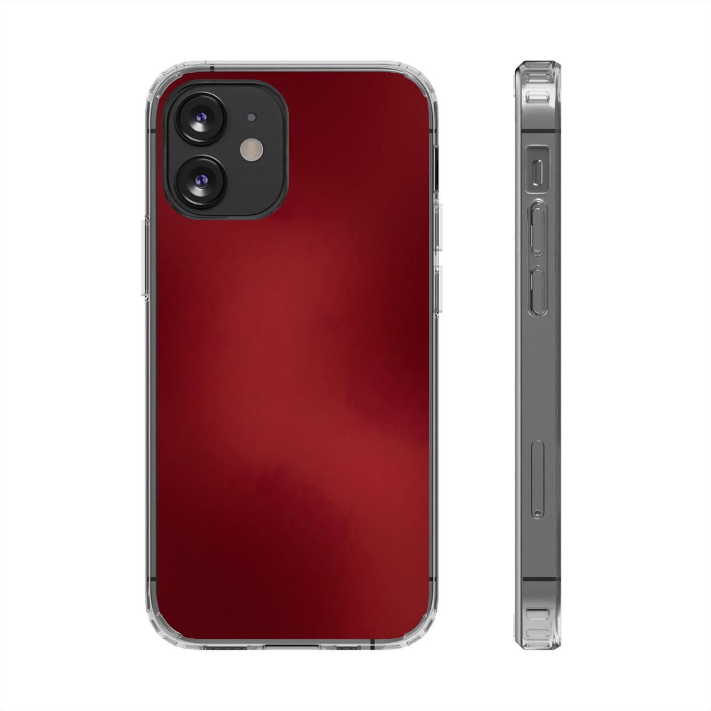 Deep Crimson Aura Clear Case - Premium MagSafe Minimalist Cover