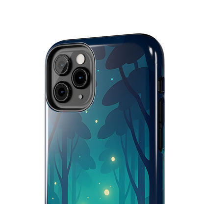 Enchanted Forest Fireflies Case - Mystic Nature Tough Cover for iPhone & Samsung