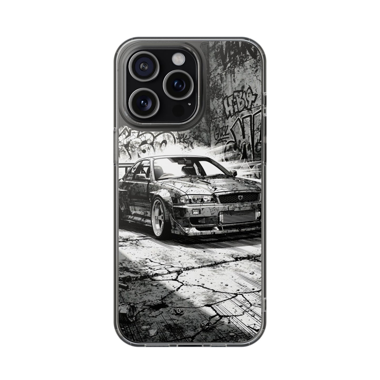 Monochrome Urban Drift Case - MagSafe Compatible JDM Clear Cover