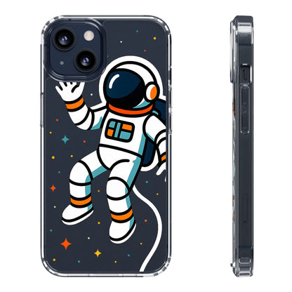 Clear Astronaut Space Case - Minimalist Galaxy Aesthetic Transparent Cover