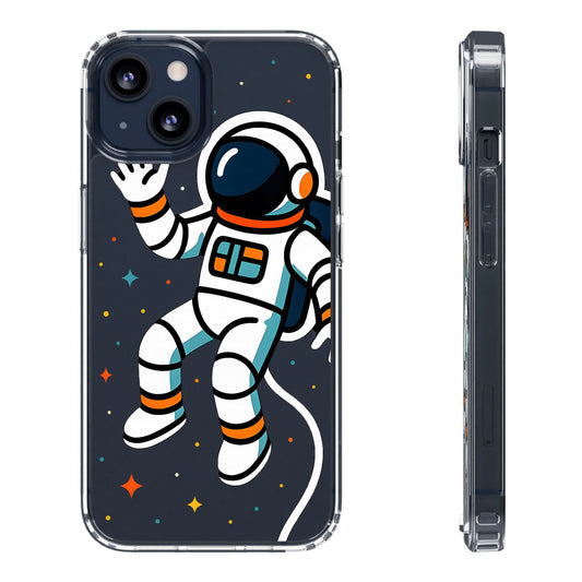 Clear Astronaut Space Case - Minimalist Galaxy Aesthetic Transparent Cover
