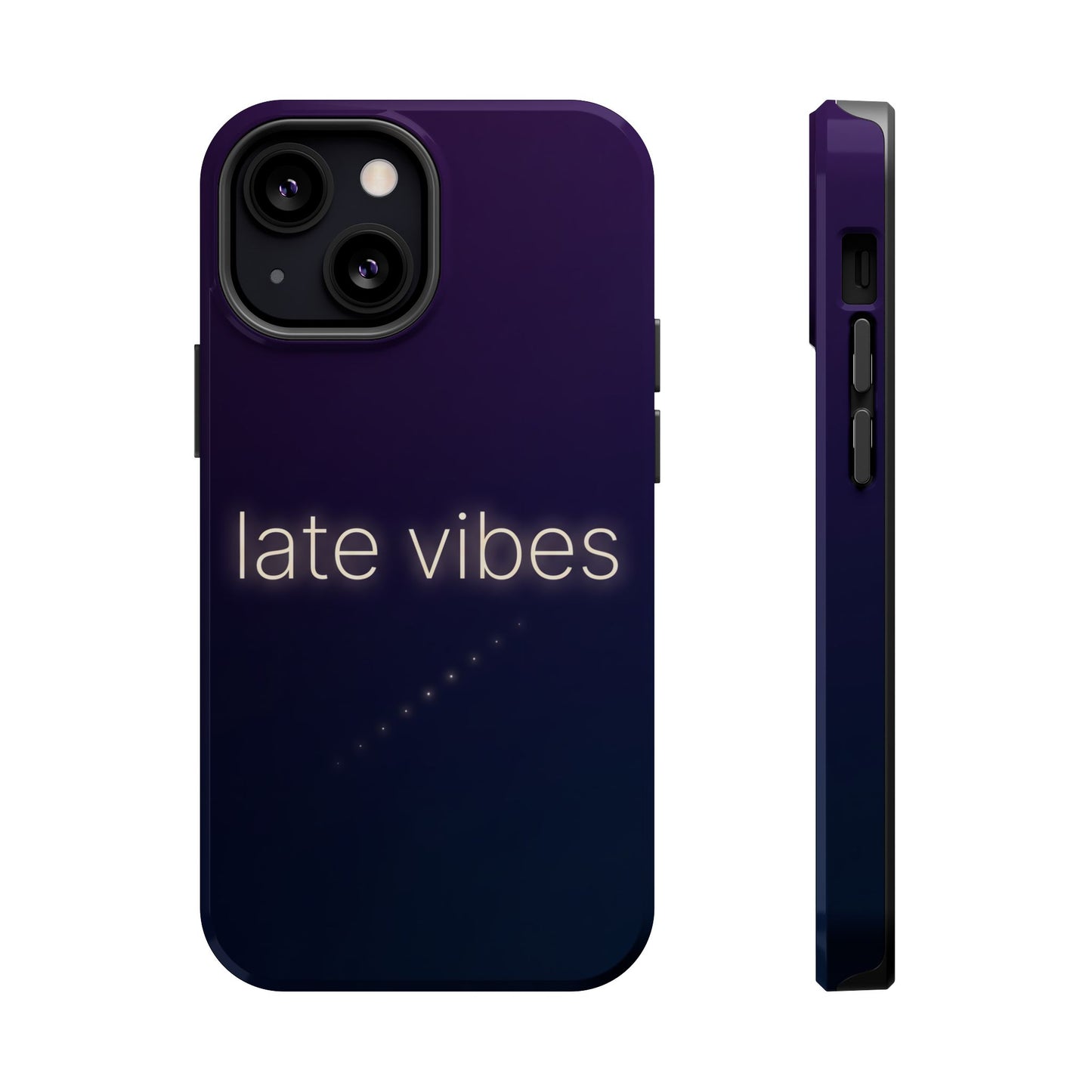 Late Vibes Purple Gradient Magnetic Impact Case