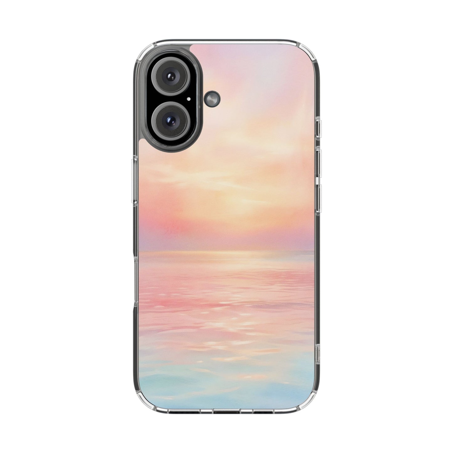 Pastel Coastal Sunrise Clear Case - MagSafe Compatible Ethereal Cover
