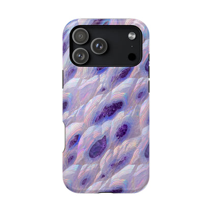 Amethyst Geode: Iridescent Purple Crystal MagSafe Case