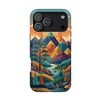 Retro Sunset Mountain Magnetic Impact Case