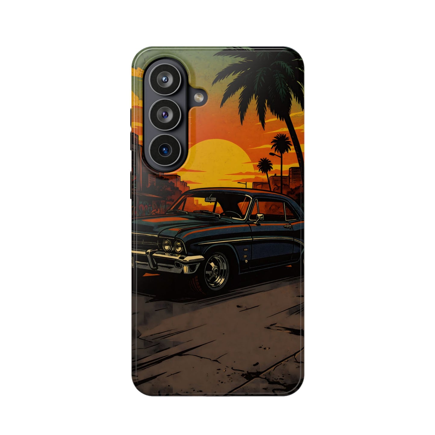 West Coast Lowrider: Retro Sunset Classic Car MagSafe Case