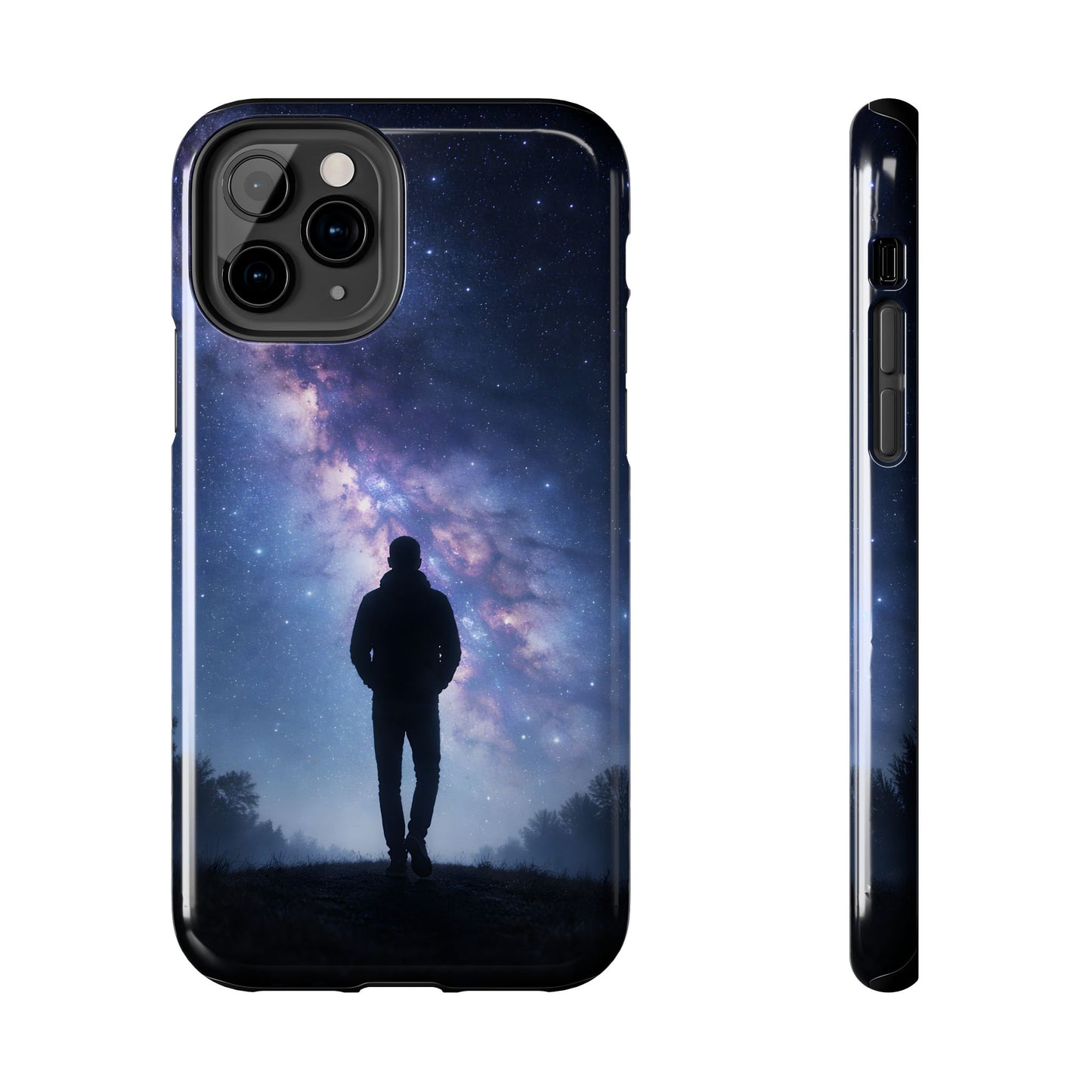 Milky Way Stargazer Tough Case - Celestial Galaxy Silhouette Cover for iPhone & Samsung