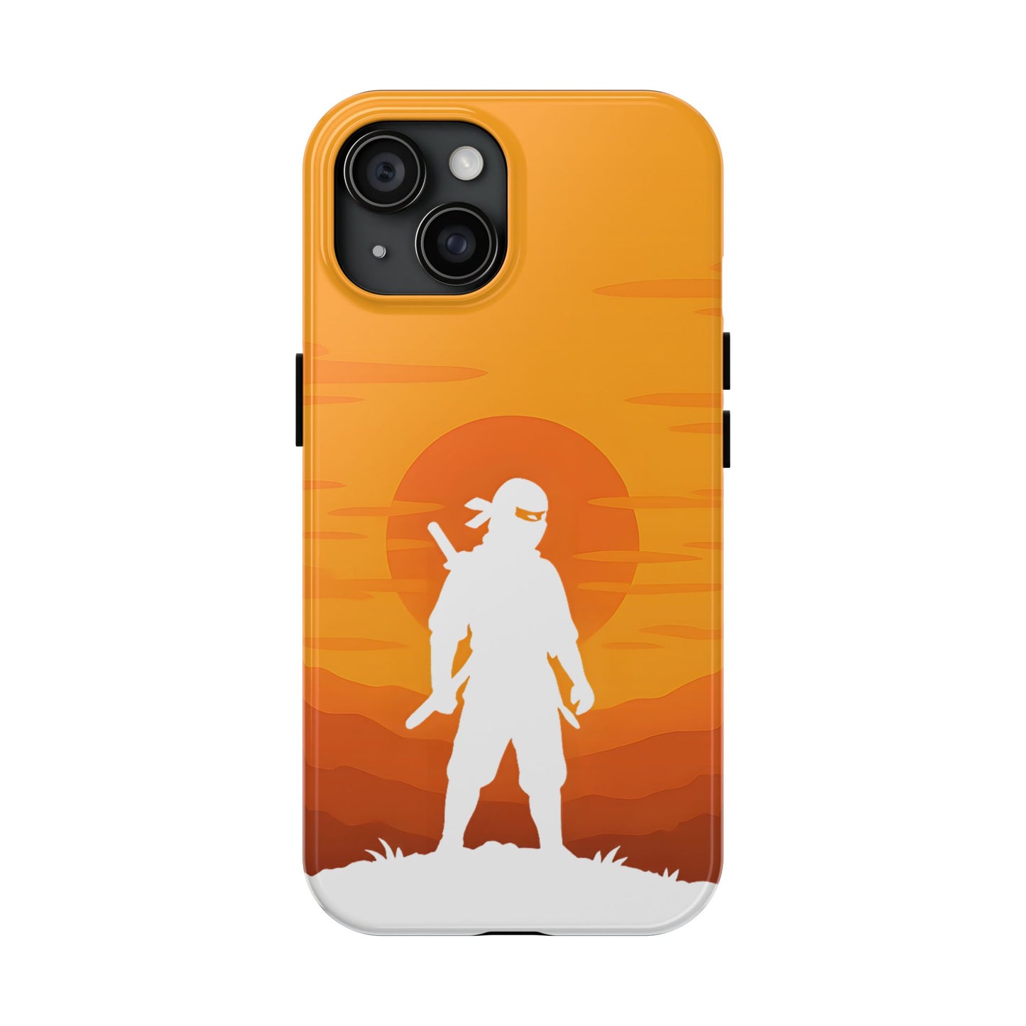 Sunset Shinobi Silhouette Tough Case - Minimalist Ninja Cover for iPhone & Samsung