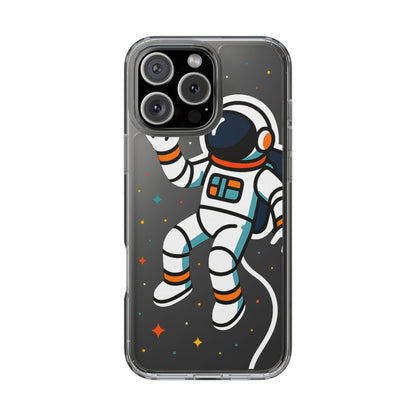 Clear Astronaut Space Case - Minimalist Galaxy Aesthetic Transparent Cover