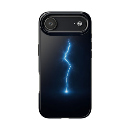 Blue Lightning Bolt Tough Case - Deep Sky Electric Cover for iPhone & Samsung