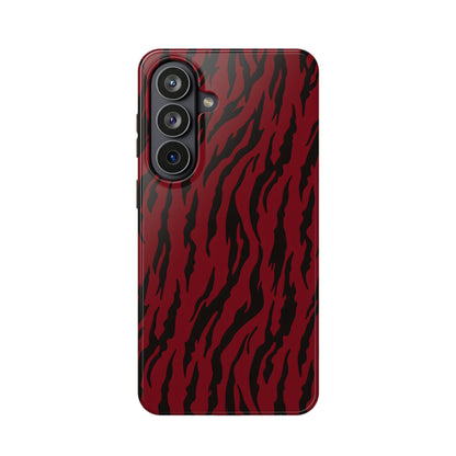 Crimson Instinct: Bold Red Tiger Print MagSafe Case