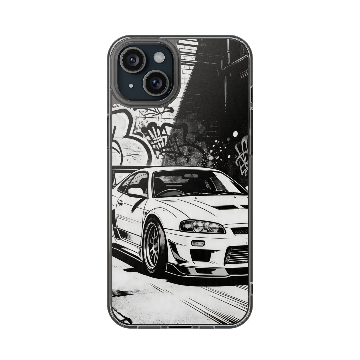 Monochrome Urban Drift Case - MagSafe Compatible JDM Clear Cover