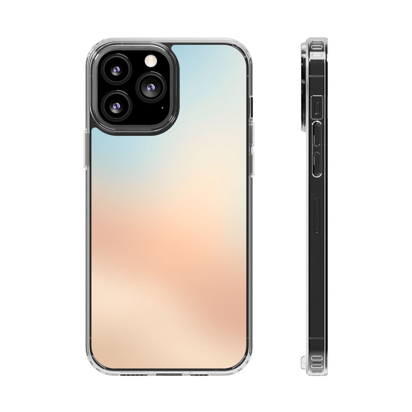 Coastal Dawn Clear Case - MagSafe Compatible Pastel Gradient Cover