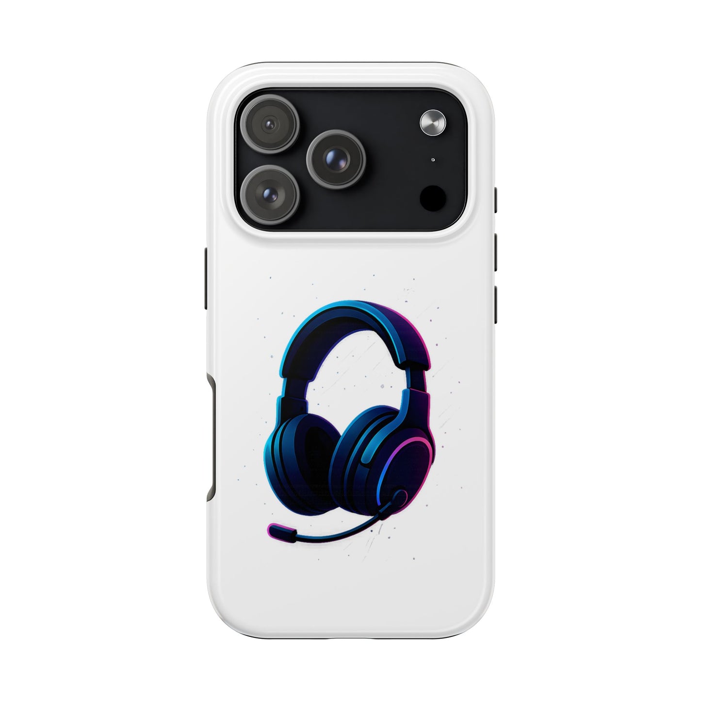 Minimalist Gaming Headset Tough Case - Clean Tech Cover for iPhone & Samsung