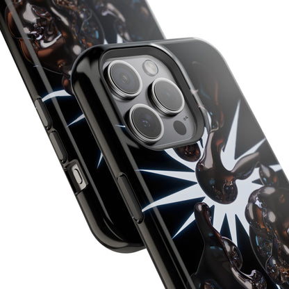 Liquid Chrome 3D Bubbles Magnetic Impact Case