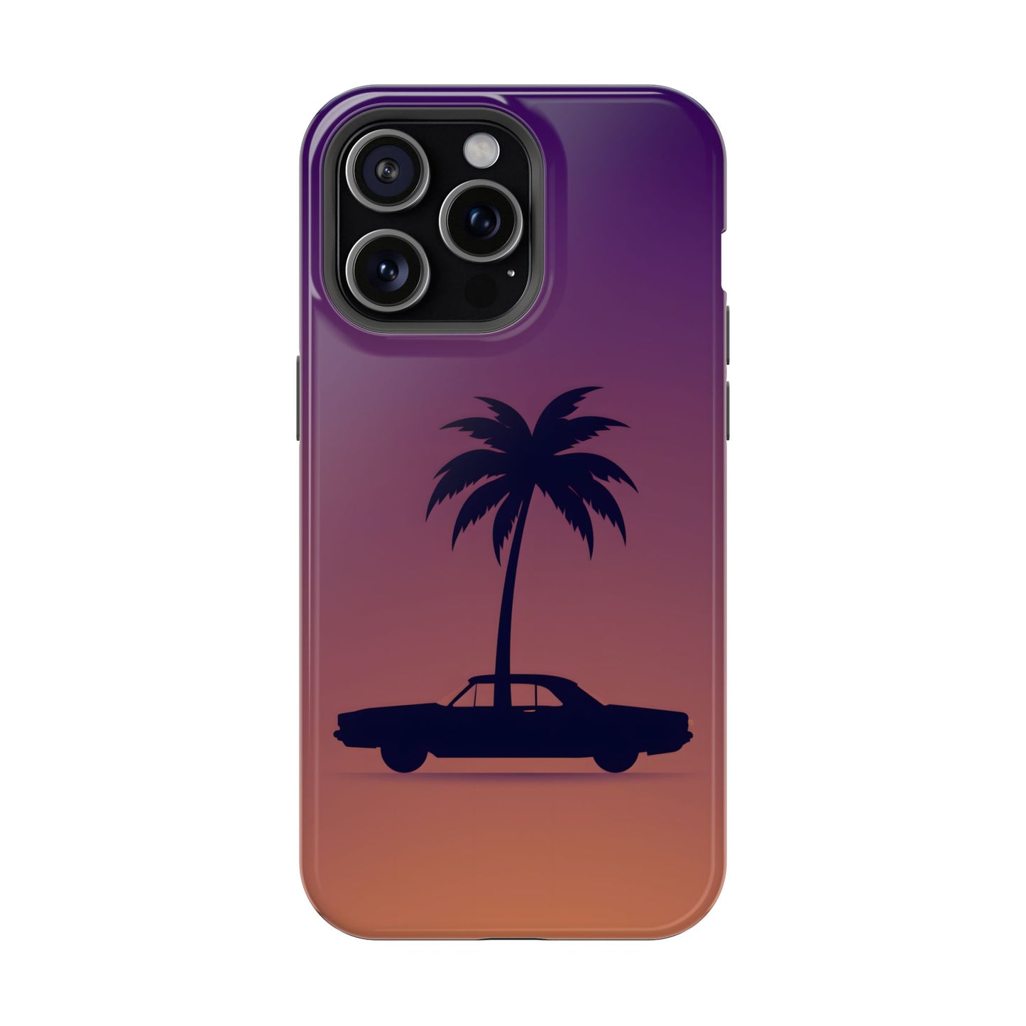 Midnight Drive: Retro Palm Tree Sunset MagSafe Case
