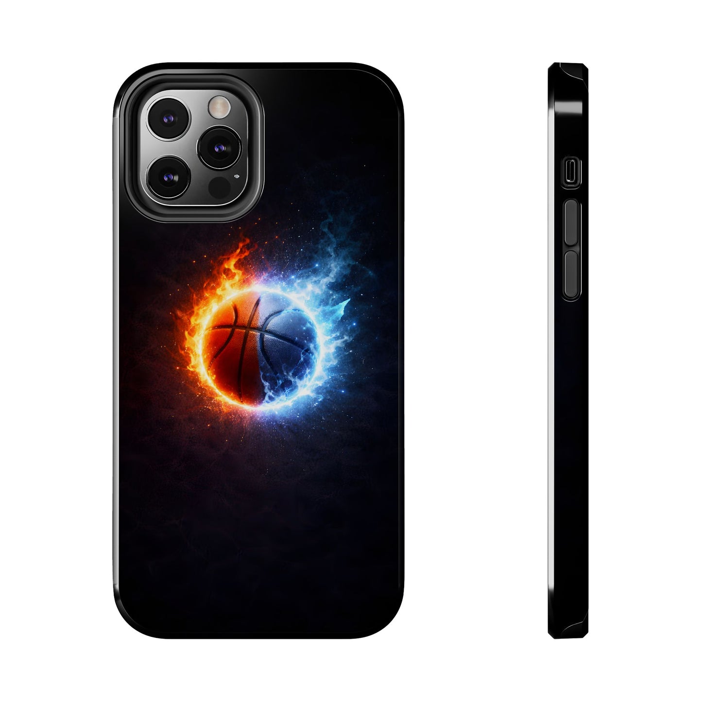 Fire and Ice Basketball Tough Case - Elemental Balance Cover for iPhone & Samsung